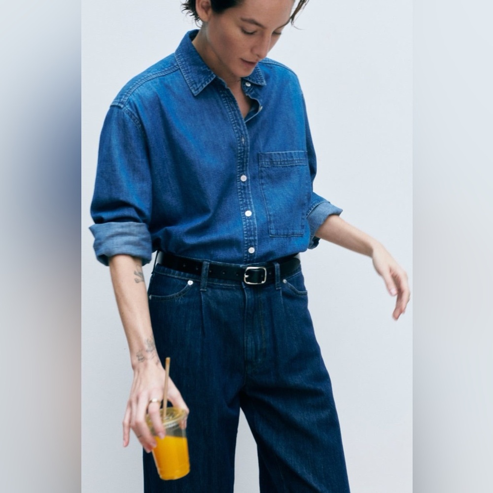 NWT AYR The Lowkey barrel leg pleated Jean Size 30 wash Popeye